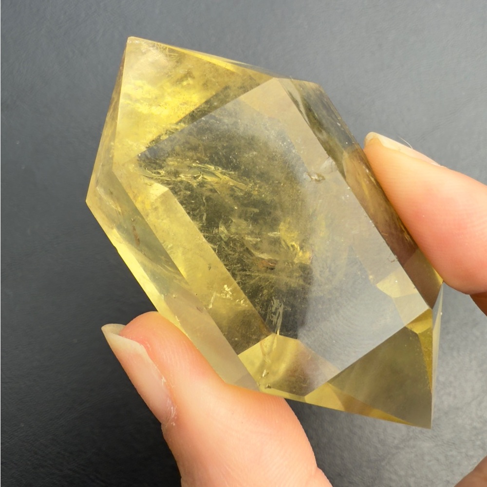High Quality Citrine Double Terminated Point - Picture 4 of 6